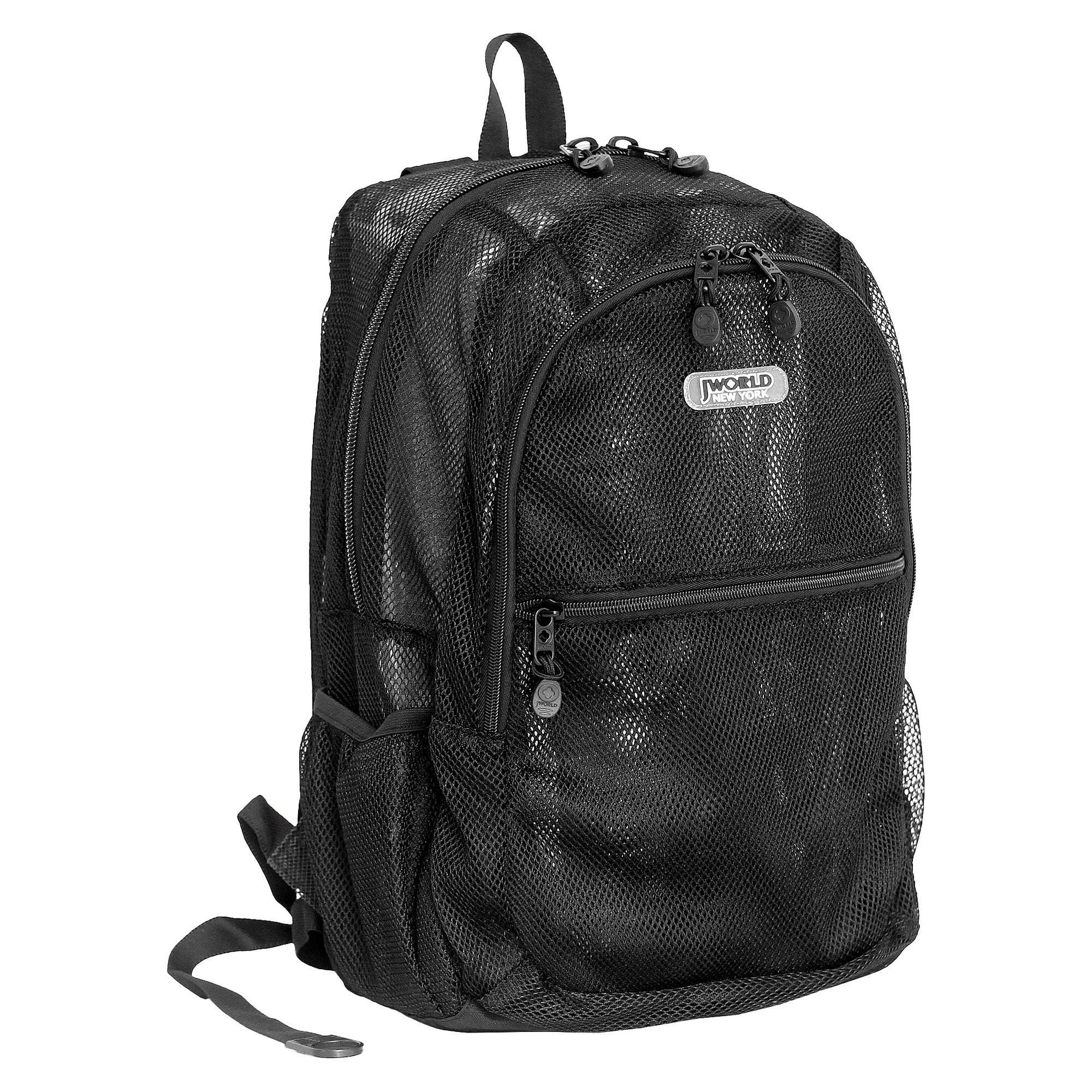 'J World 18'' Mesh Backpack - Black, Kids Unisex, Size: Small'