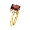 Ross-Simons 2.40 Carat Garnet Ring With .20 ct. t.w. Lab-Grown Diamonds in 18kt Gold Over Sterling - 3 of 4