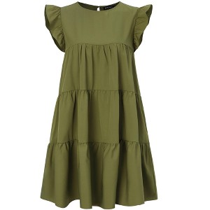 One shoulder cable split pregnant long dress, non vacuum light green floral LikeGreen_XL - 1 of 1