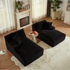 Dolonm 78.8" Double Sofa, Compressed Boneless Sofa Made of Corduroy, Requires No Installation,for Living Rooms Bedrooms - 2 of 4