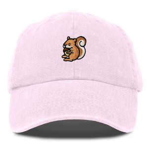 Dalix Squirrel Embroidered Cotton Dad Hat Casual Adjustable Baseball Cap for Nature and Animal Lovers Womens - 1 of 4