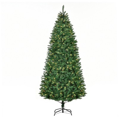 Homcom 7 5ft Tall Pre lit Pine Artificial Christmas Tree With Realistic 