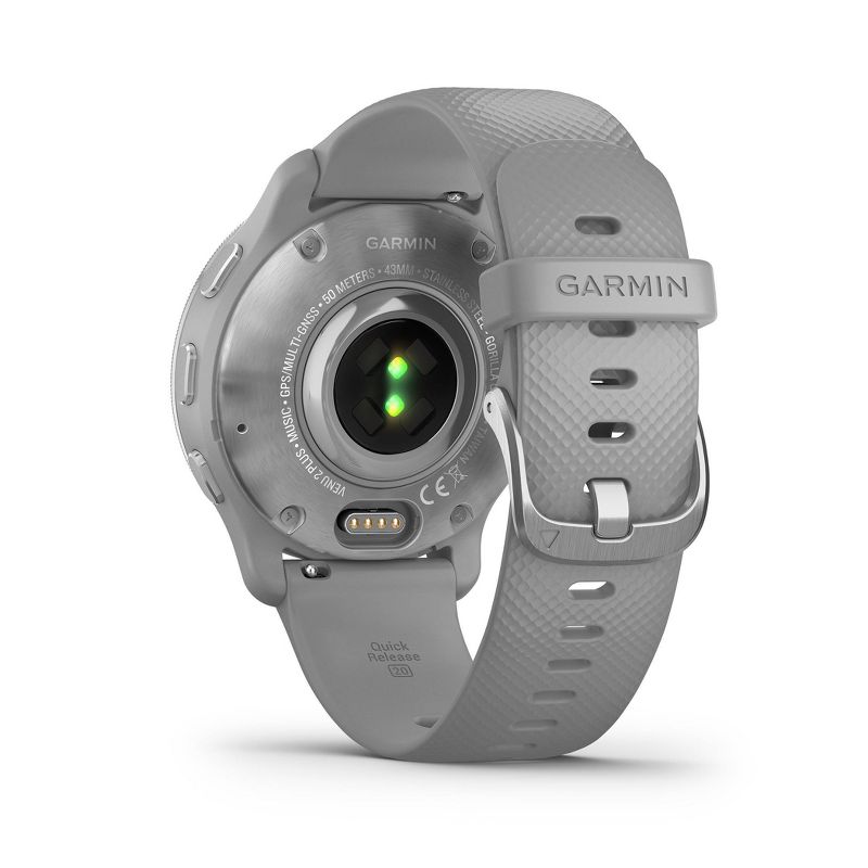 Garmin Venu 2 Plus Smartwatch - Silver Bezel with Powder GrayCase and Silicone Band, 5 of 9