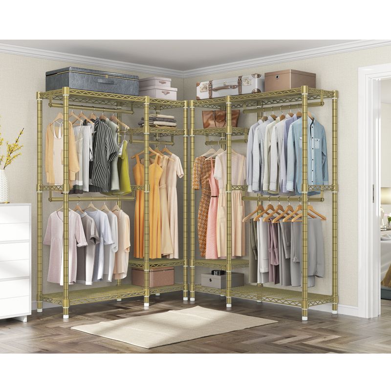 VIPEK V2S Garment Rack Heavy Duty Commercial Grade Clothes Rack Freestanding Wardrobe Closet, Gold - gold, 5 of 12