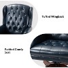 Amadeo Traditional Faux Leather Executive Chair with Solid Wood Base and Tufted Back|HULALA HOME - 3 of 4