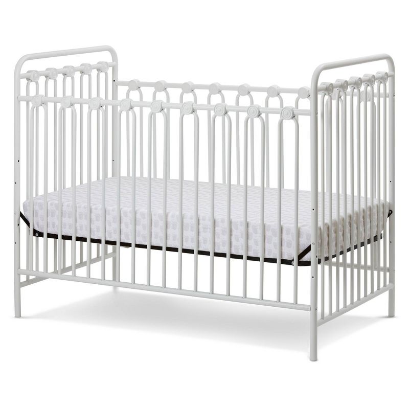 L.A. Baby Napa 3-in-1 Convertible Full Sized Metal Crib - Alabaster White, 2 of 6