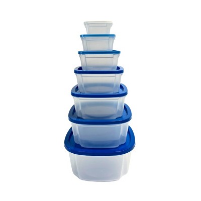 Lexi Home 14-piece Square Plastic Food Storage Container Set : Target