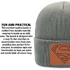 Beanie for Kids and Adults Winter Hat – Beanie with Superman Leather Patch Licensed (One Size) - 4 of 4