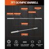 7 ft Barbell Bar, 44 lbs Weight Lifting Bar with 1500 Load Weight Capacity, Fits 2" Plates Red Black - 3 of 4