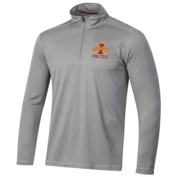 NCAA Iowa State Cyclones Men's Gray 1/4 Zip Sweatshirt