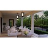Urban Ambiance Luxury Mid-Century Modern Outdoor Pendant 16''H x 11.125''W,  Midnight Black Finish,  Riverside Collection, UHP1312 - 2 of 4