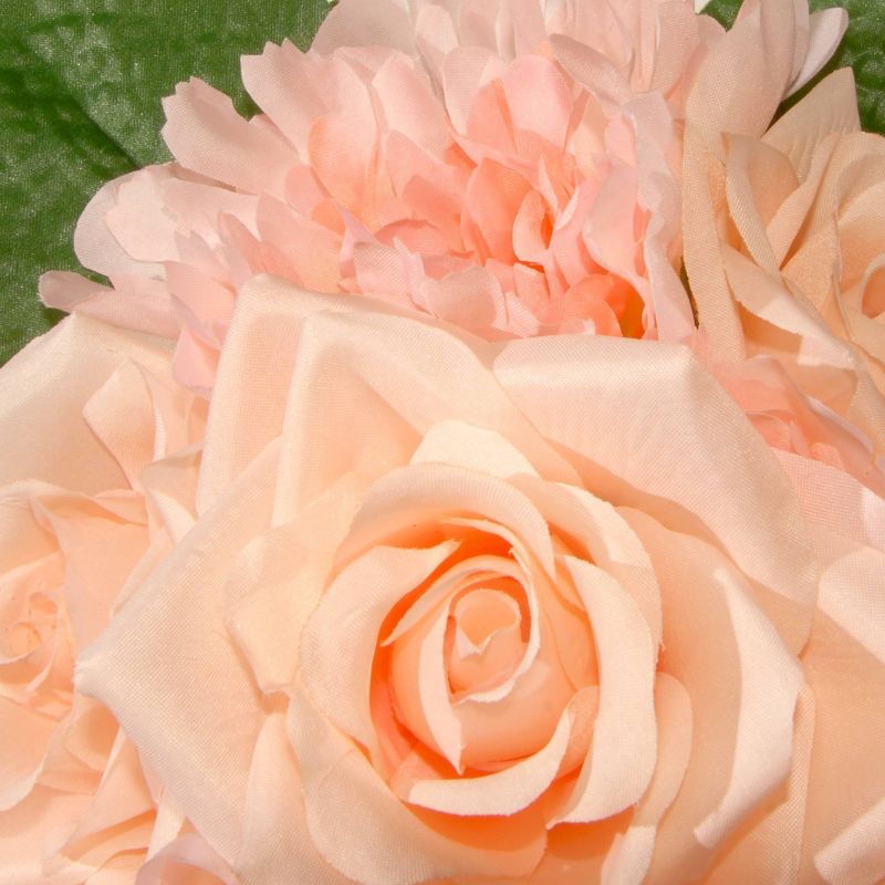 Artificial Rose &#38; Peony Bouquet Peach 12&#34; - National Tree Company, 5 of 7
