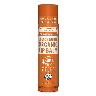 Dr. Bronner's Organic Lip Balm - Orange Ginger - 0.15oz