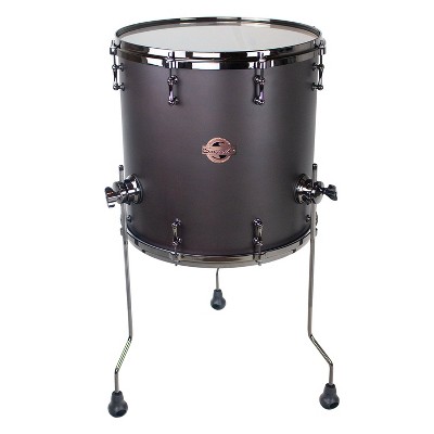 Sawtooth Hickory Series Floor Tom Drum 16" x 16", Satin Dark Chocolate