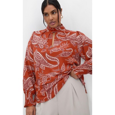 Women's Plus Size TOP INDIE PRT - Ginger Paisley | CITY CHIC