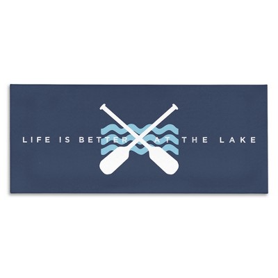 Stupell Industries Better At Lake with Crossed Oars, 24" x 10"