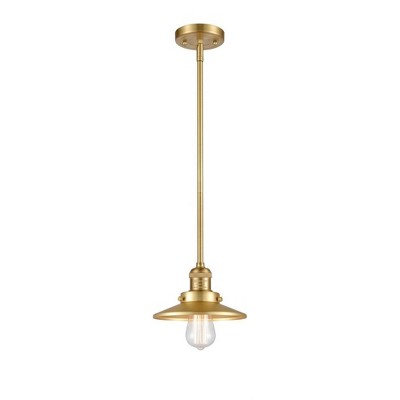 Railroad - 1 Light Stem Hung Mini Pendant In Traditional Style-8 Inches Tall and 8 Inches Wide
