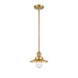 Railroad - 1 Light Stem Hung Mini Pendant In Traditional Style-8 Inches Tall and 8 Inches Wide - 1 of 1