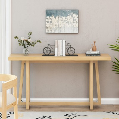 FURNIinspire Console Tables Stylish Rectangular Entryway Table, Living Room Sofa Table Narrow Console Table for Entryway, Brown, 15.04"*59.84"*31.5"