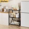 3 Tier Wire Shelf Metal Shelving Unit Storage Shelves Rack Utility Small Slim Stable Organizer Home Kitchen Garage Pantry - 2 of 4