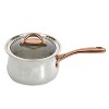 BergHOFF Ouro Gold 18/10 Stainless Steel 5Pc Starter Cookware Set With Glass Lids, Rose Gold Handle - 2 of 4