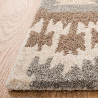 Multicolor Hand-Tufted Wool Rectangular Area Rug 3' x 5'