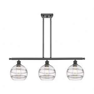 Rochester - 3 Light Stem Hung Island In Industrial Style-10.38 Inches Tall and 36 Inches Wide - 1 of 1