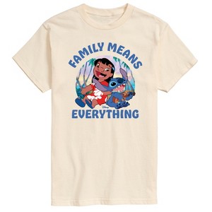 Men's - Lilo and Stitch - Family Means Everything Short Sleeve Graphic T-Shirt - 1 of 4