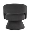 29.50"Modern Swivel Barrel Chair, Upholstered Velvet Round Accent Chairs,360 Degree Comfy Swivel Chair with Open Backrest, Beige - 4 of 4