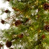 Nearly Natural 7-ft Wyoming Alpine Artificial Christmas Tree with 200 Clear (Multifunction) LED Lights and Pine Cones on Natural Trunk - 3 of 4