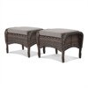 Gymojoy 2 Pieces Assembled Outdoor Patio Ottoman with Removable Cushions - 3 of 4