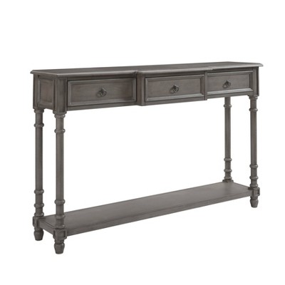 Distressed Entryway Console Table Gray - HomeFare