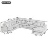 NicBex Couches for Living Room 129" U-shaped Oversized Sectional Sofa Modern Corduroy Upholstered Sofa Couch with a Chaise Lounge - 3 of 4