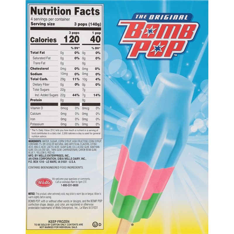 Bomb Pop Candy Clash Frozen Ice Pops - 21floz/12pk, 2 of 8