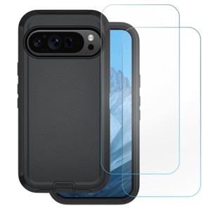 Entronix Bundle Compatible with Pixel 10 Pro XL - Heavy Duty Case & 2 Clear Screen Protectors - 1 of 4