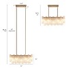 LNC Engaveric 7-Lights 31" Luxury and Glam Rectangle Crystal Kitchen Island Lights for Dining Room,Gold - 3 of 4