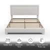 Vipbear Queen/King Upholstery Bed Frame Platform Bed with Adjustable Headboard,No Box Spring,Bed Frame with with Wooden Slat Support Easy Assembly - 3 of 4