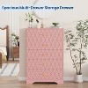 5 Drawer Tall Wood Dresser for Bedroom, Wooden Chest of Drawers with Gold Handles for Closet - 4 of 4