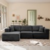 Spassway 104" Corduroy Sectional Sofas for Living Room Free Combination Modular Sectional Couches with L-Shape Chaise Cloud Couch with Deep Seat - 2 of 4