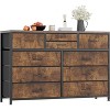 Jojoka 10 Drawer Dresser TV Stand with Non-Woven Organizer, Small TV/Media Stand with Metal Frame - 3 of 4