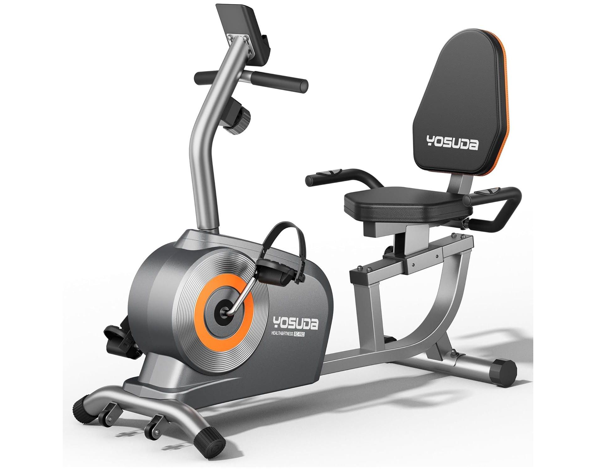 YOSUDA Recumbent Exercise Bike for Adults Seniors with Quick Adjust Seat, 350LB Capacity & 16-level Resistance