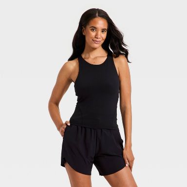 Women's Super Flex High Neck Racerback Support Tank Top - All In Motion™ Blank XS