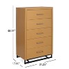 NicBex 48.15"H Modern Metal Handles Dresser for Bedroom with 5 Drawers - 3 of 4