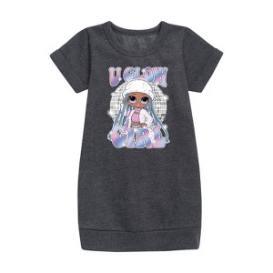 - LOL Surprise! - Winter Dolls Graphic Short Sleeve Fleece Dress - 1 of 3