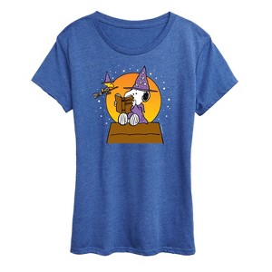 Women's - Peanuts - Sorcerer Snoopy Woodstock Short Sleeve Graphic T-Shirt - 1 of 4