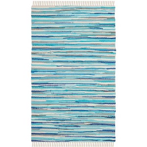 Rag Rug RAR129 Hand Woven Indoor Rugs - Safavieh - 1 of 4