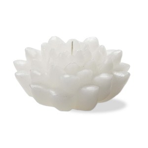 tag Blossom Flower Shaped Novelty Paraffin Wax Candle White Burn Time 2.5 hours - 1 of 2