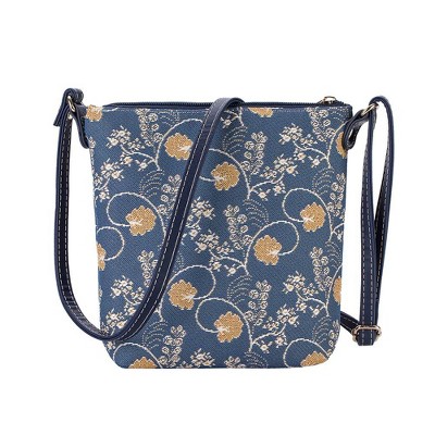 Signare USA Jane Austen Blue Sling Bag
