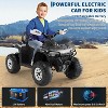 12V Electric Ride on Toys for Kids with Remote Control, Kid ATV with LED & Bluetooth, Dual 45W Motors & 3 Speed Electric Car for Kids - 4 of 4
