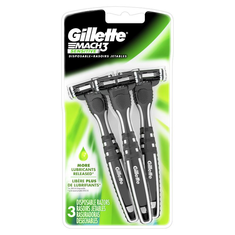 Gillette Mach3 Sensitive Men's Disposable Razor, 3 of 10